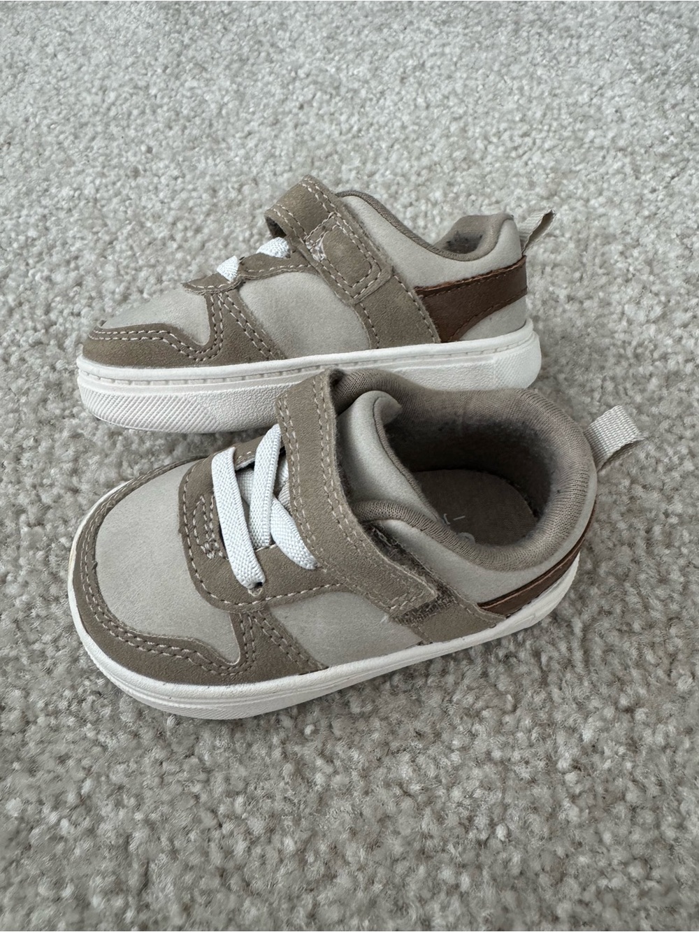 Carter’s Baby Sneakers Size 3 Tan Brown